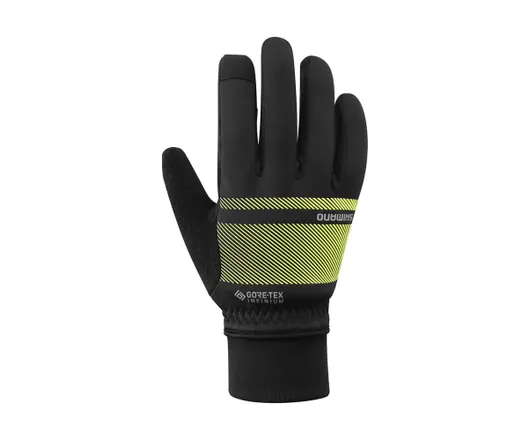 Cykelhandskar Shimano Infinium Primaloft GORE-TEX Svart/Gul